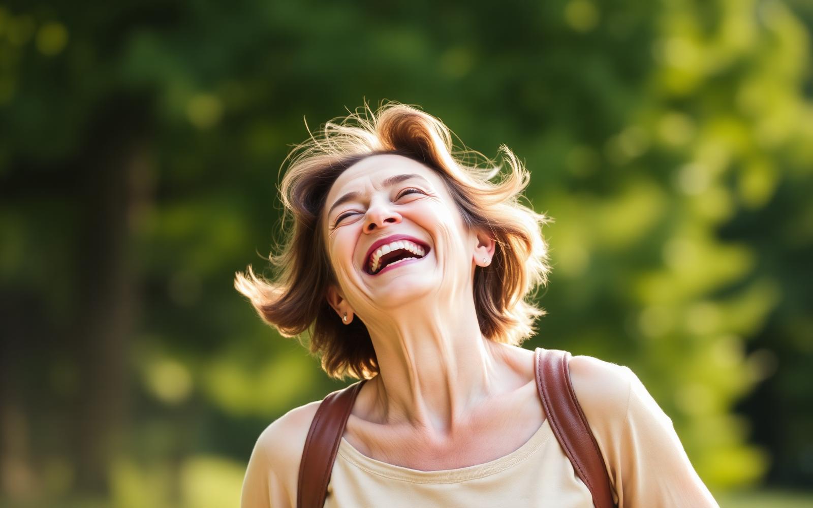 Mulher feliz e tranquila depois do tratamento